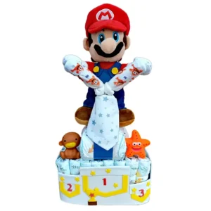 Tarta Pañales Super Mario Bicicleta