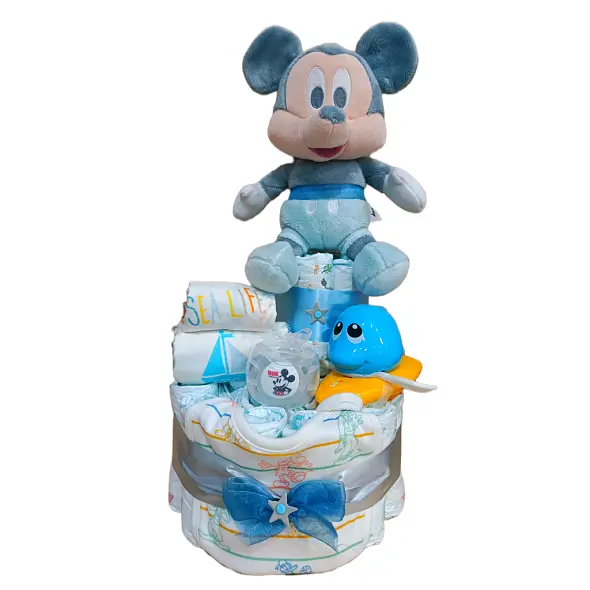 pastel pañales disney mickey