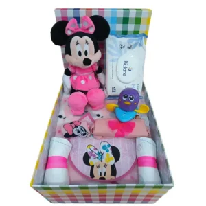 Regalo con Pañales Niña caja regalo minnie