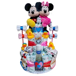 Tarta de Pañales Mellizos Disney