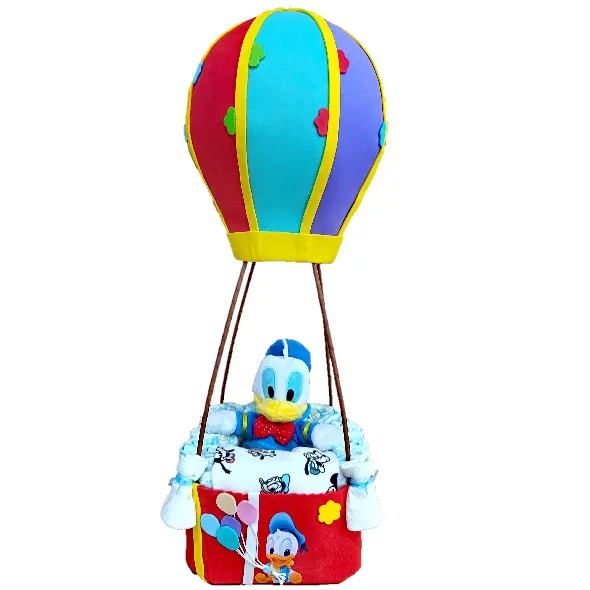 Tarta de Pañales Globo Pato Donald